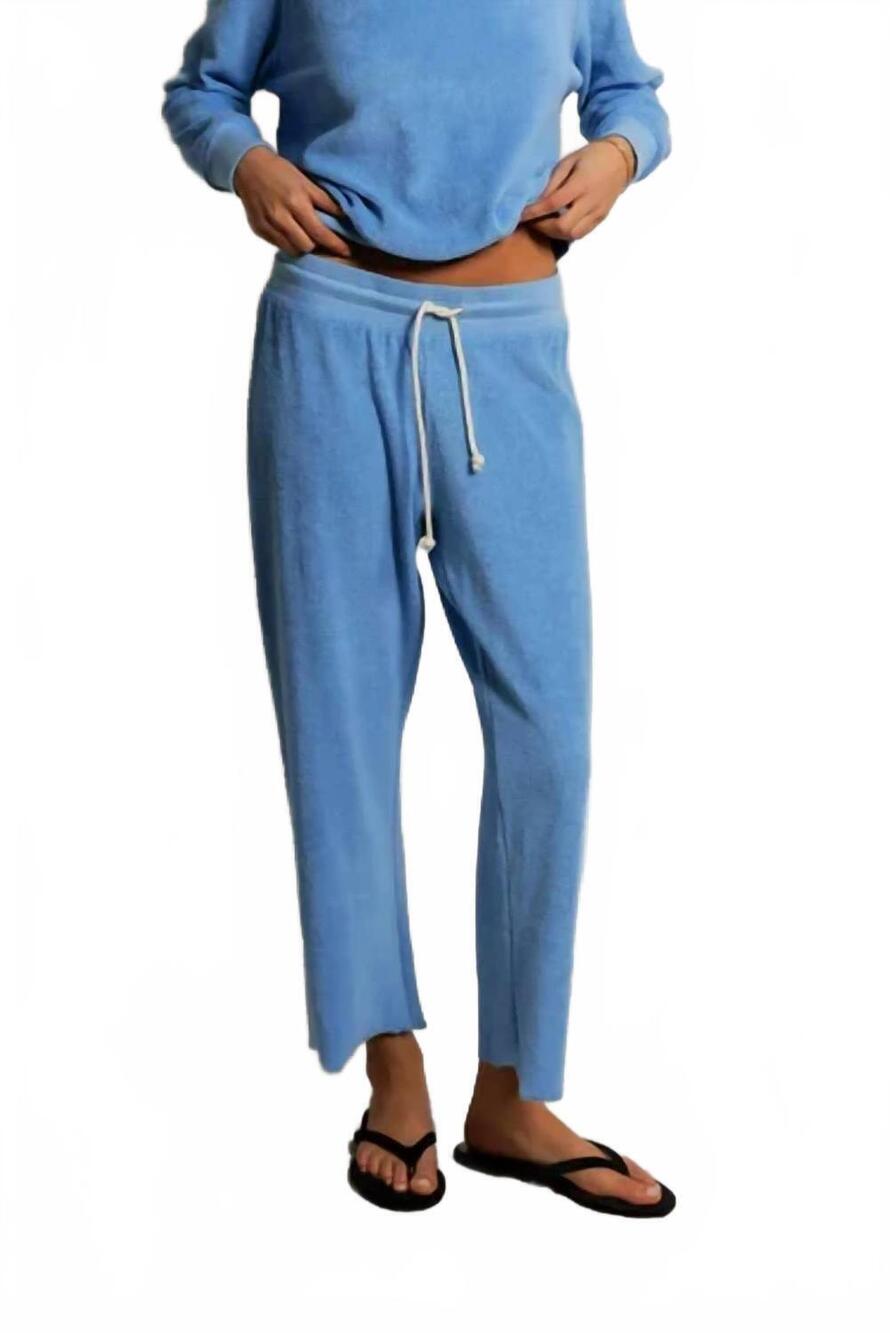 NEW PERFECTWHITETEE eliana loop terry pant in blue